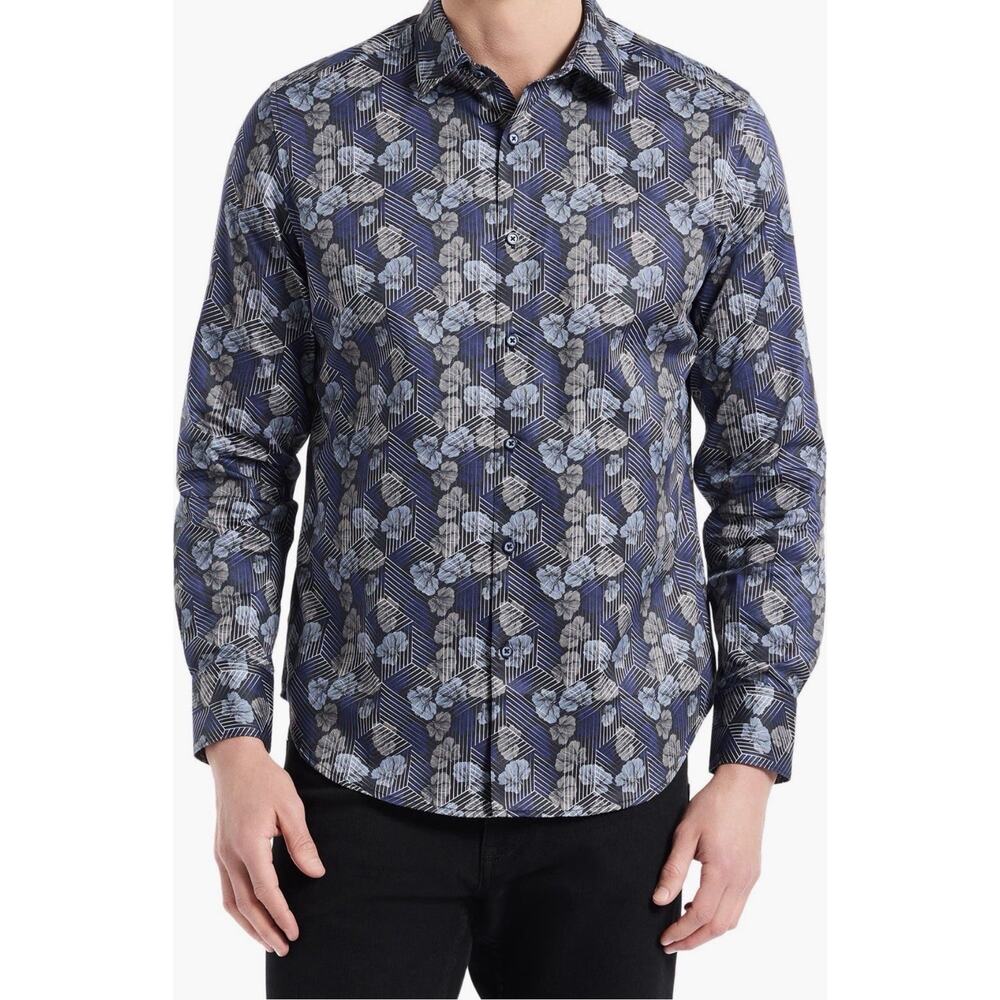 Robert Graham Medium Henry Cotton Button-up Shirt NWT 198$